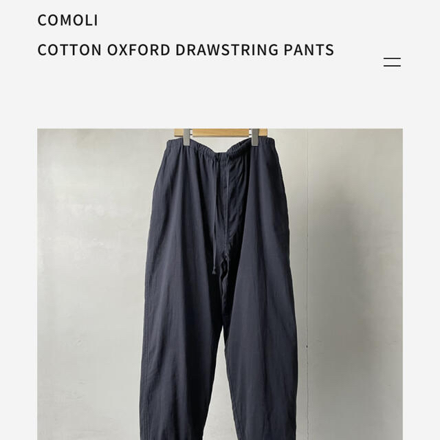 COMOLI(コモリ)のcomoli  22ss COTTON OXFORD DRAWSTRING  メンズのパンツ(スラックス)の商品写真