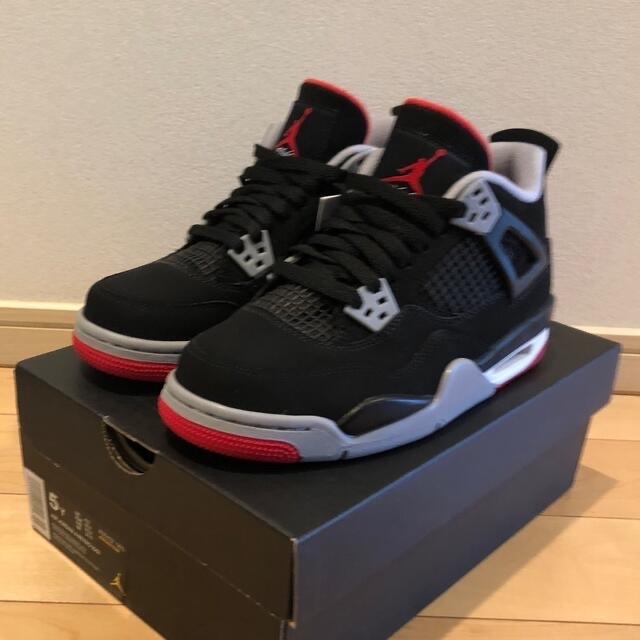 【激レア】NIKE AIR JORDAN4 RETRO GS BRED 23.5