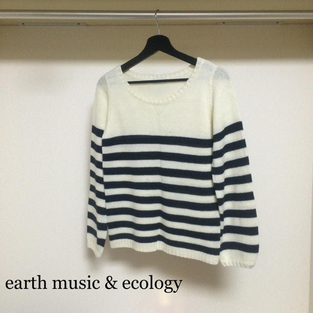 earth music & ecology(アースミュージックアンドエコロジー)のボーダーニット レディースのトップス(ニット/セーター)の商品写真