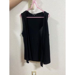 フード付き 袖無し 羽織(Tシャツ/カットソー(半袖/袖なし))