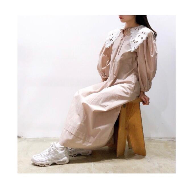 ガス・ヴァンサントみたいに蒼い 襟付き ワンピース レース ピンク