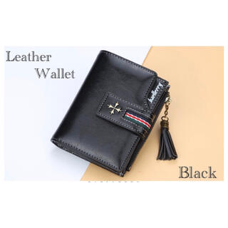 財布 二つ折り財布 レザー 革　高品質　札入れ 小銭入れ　カード入れ　ブラック(折り財布)