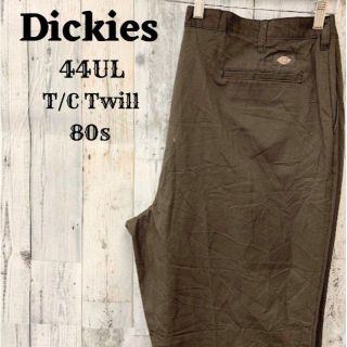 ディッキーズ(Dickies)の80sディッキーズ44ULブラウン茶色TCツイルチノパンスラックス(チノパン)