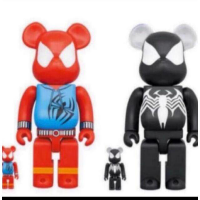 100%400%商品BE@RBRICK SPIDER-MAN BLACK & SCARLET