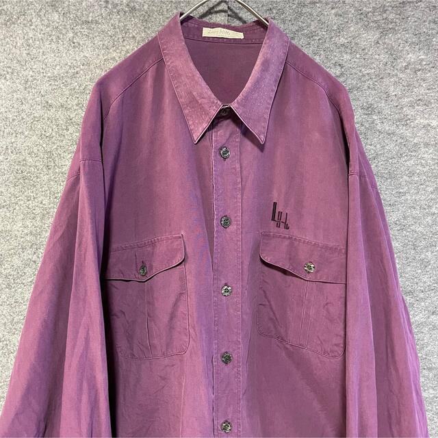 ★ナイスカラーパープル★ LazyHills レイジーヒルズ　ドレープシャツ メンズのトップス(シャツ)の商品写真