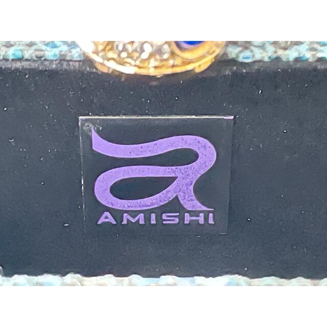 H.P.FRANCE(アッシュペーフランス)のamishi London イギリス パイソン プリント ビジューバック レディースのバッグ(クラッチバッグ)の商品写真