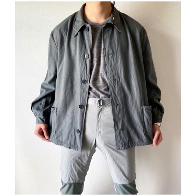 超希少 dead stock ドイツ軍 セージグリーン 薄手 ジャケット シャツ-