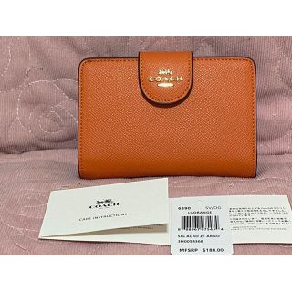 コーチ(COACH)のコーチ　鮮やか　オレンジ　エルメス風　短財布　正規品　新品　セール(財布)