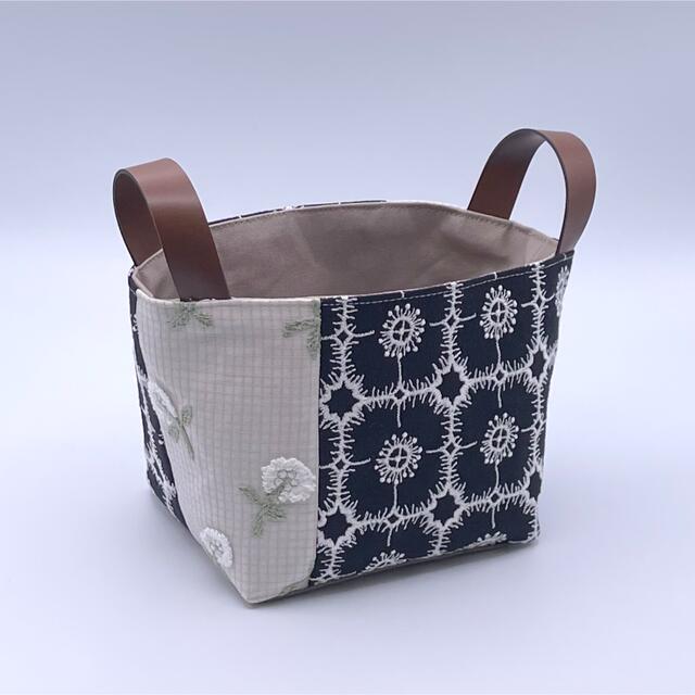 ハンドメイド ミナペルホネン*jungle relief 布バスケット①