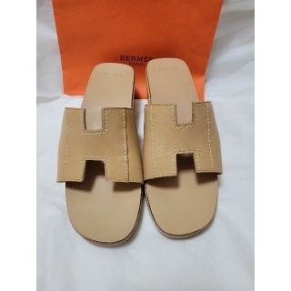 エルメス(Hermes)の👡 エルメス レザー ウッドソール サンダル(サンダル)