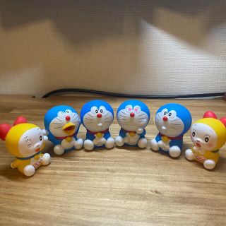 ショウガクカン(小学館)のドラえもん&ドラミちゃんマスコット6体(キャラクターグッズ)