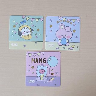 ビーティーイシビル(BT21)のNicky様専用　BT21 チーズせん　3枚(キャラクターグッズ)