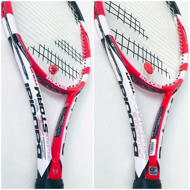 Babolat(バボラ)の【希少】バボラ『ピュアストームツアーGT』テニスラケット／レッド／G2／美品 スポーツ/アウトドアのテニス(ラケット)の商品写真