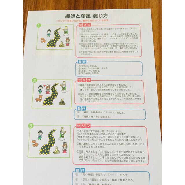 パネルシアター　七夕 キッズ/ベビー/マタニティのおもちゃ(知育玩具)の商品写真