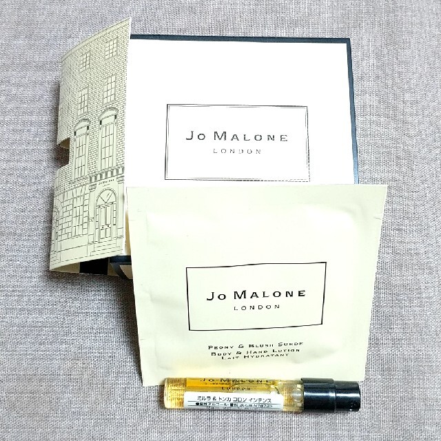 Jo Malone(ジョーマローン)のジョーマローン ミルラ&トンカ1.5ml &ピオニー&ブラッシュ クリーム コスメ/美容のボディケア(ボディクリーム)の商品写真