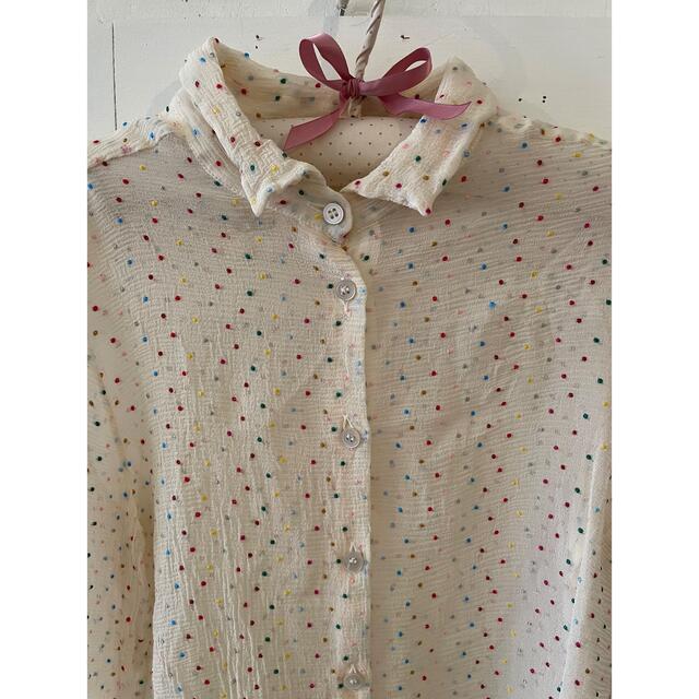 miumiu colorful dot blouse. 3