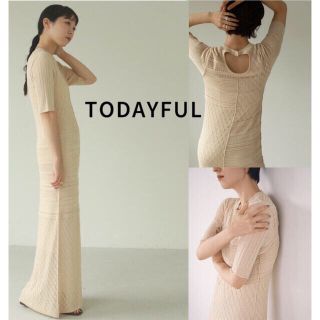 トゥデイフル(TODAYFUL)の今季22SS♡完売品【TODAYFUL】Patchwork Knit Dress(ロングワンピース/マキシワンピース)