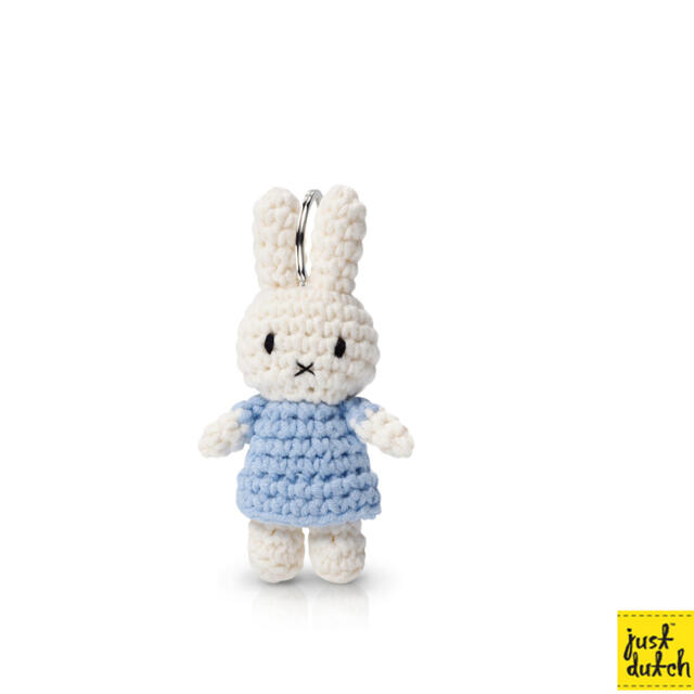 miffy(ミッフィー)の癒し系パステルブルーミッフィーあみぐるみキーハンガー(キーホルダー)新品オランダ ハンドメイドのぬいぐるみ/人形(あみぐるみ)の商品写真