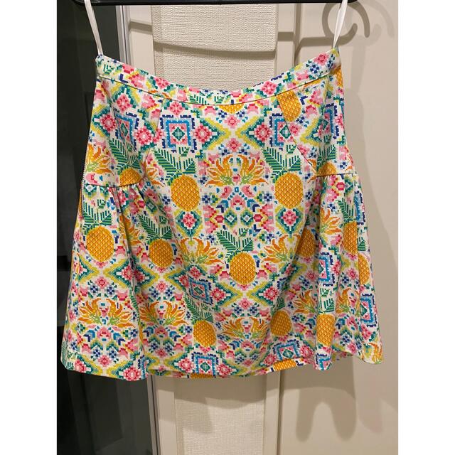 マヌーシュ　パイナップル柄ミニスカート レディースのスカート(ミニスカート)の商品写真