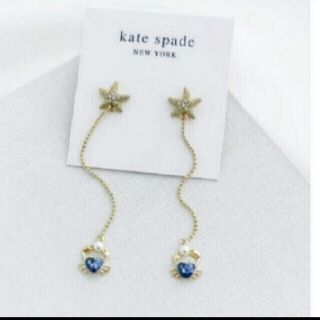 ケイトスペードニューヨーク(kate spade new york)の【新品】kate spadeケイトスペード シースタークラブリニアピアス カニ(ピアス)