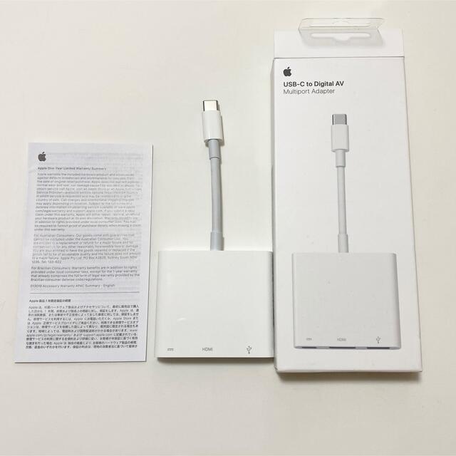 Apple(アップル)のアップル純正USB-C Digital AV Multiportアダプタ スマホ/家電/カメラのテレビ/映像機器(映像用ケーブル)の商品写真