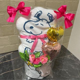 スヌーピー(SNOOPY)のオムツケーキ　スヌーピー　ガードクッション　出産祝い　男の子　女の子(ベビー紙おむつ)