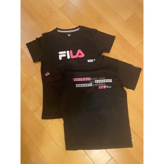 フィラ(FILA)のFILA 黒Tシャツ M L レディース 2枚(Tシャツ(半袖/袖なし))