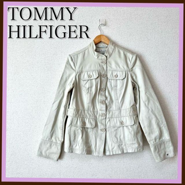 TOMMY HILFIGER(トミーヒルフィガー)の⭐️レアアイテム⭐️トミーヒルフィガー　ジャケット　ライトベージュ　トップス レディースのジャケット/アウター(テーラードジャケット)の商品写真