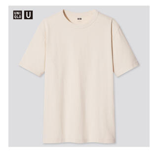 UNIQLO - ユニクロ　クルーネックTシャツ　半袖　ナチュラル　XL
