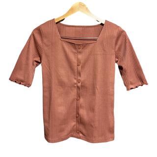 アベイル(Avail)のアベイル ニットTシャツ M ピンク オレンジ(Tシャツ(半袖/袖なし))