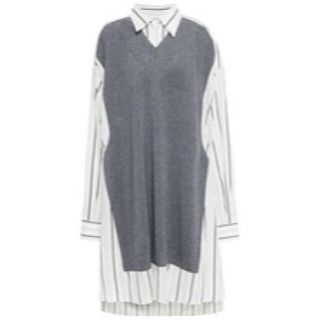 マルタンマルジェラ(Maison Martin Margiela)の美品　maison margiera ニット　シャツ　コンビ　ワンピース(ロングワンピース/マキシワンピース)