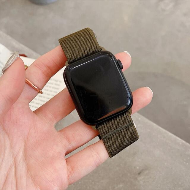Apple Watch カーキ　布バンド メンズの時計(その他)の商品写真
