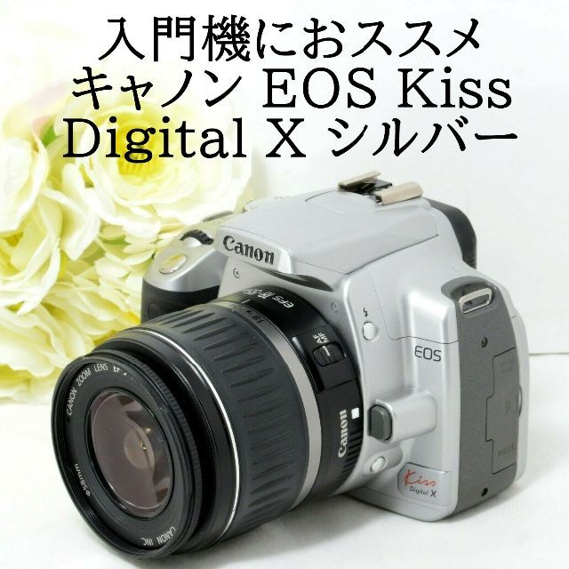 人気低価 ☆入門機に☆Canon キャノン EOS Kiss Digital X シルバー カメラ