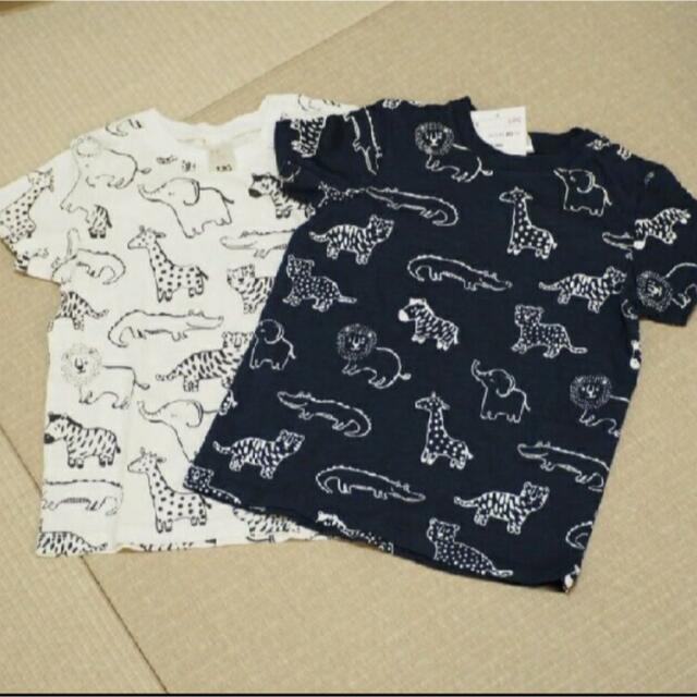 H&M(エイチアンドエム)のH&M Tシャツ　どうぶつ柄 キッズ/ベビー/マタニティのベビー服(~85cm)(Ｔシャツ)の商品写真