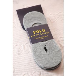 ポロラルフローレン(POLO RALPH LAUREN)のPOLOラルフローレンのレディースのフットカバー3足セット【新品】グレー(ソックス)