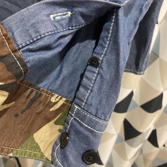 A BATHING APE - 激レア A BATHING APE デニムシャツ ワッペン 迷彩