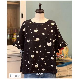 フランシュリッペ(franche lippee)の【新品】yukiemon ユキエモン フレアT コーラスねこ（3L） (Tシャツ(半袖/袖なし))