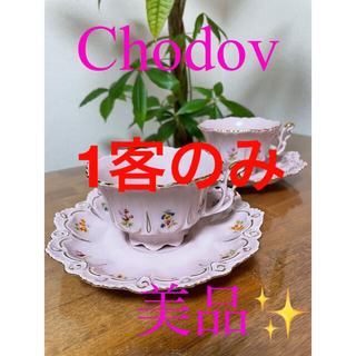 Chodov ショドフ H&C ピンクポーセリン カップ&ソーサー 1客(食器)