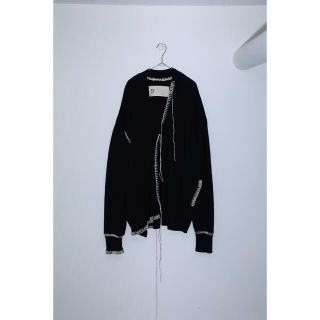 コモリ(COMOLI)のOUAT" -004- BLACK OFFICE CARDIGAN(カーディガン)