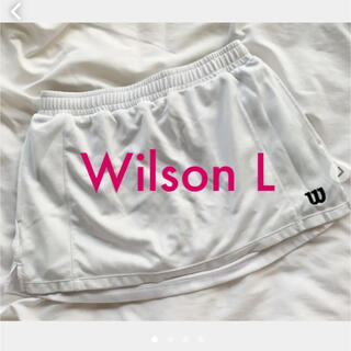 ウィルソン(wilson)の【Wilson】レディース　スコート　ウィルソン　ホワイト　白　Lサイズ　テニス(その他)