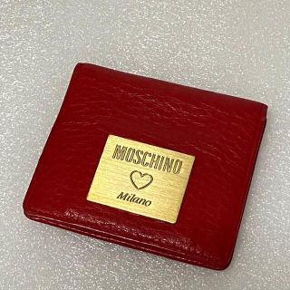 モスキーノ(MOSCHINO)の可愛い♡ モスキーノ　コインケース　牛革　赤(コインケース)