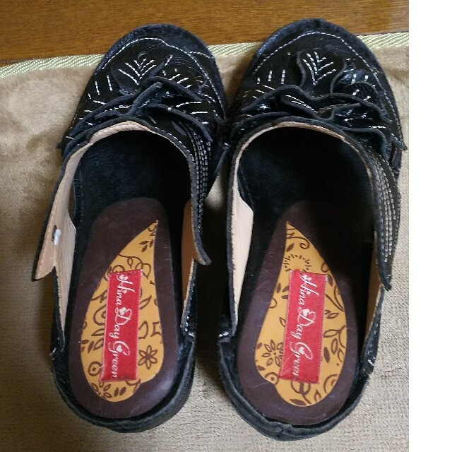 ヒナデイグリーン ウエッジヒールサンダル  24.5cm  3E レディースの靴/シューズ(サンダル)の商品写真