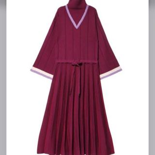 パメオポーズ(PAMEO POSE)の＊Neco＊さま専用  パメオポーズ Pleated Knit Dress(ロングワンピース/マキシワンピース)