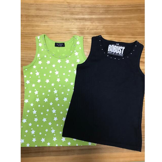 １３０センチ　タンクトップ　２枚 キッズ/ベビー/マタニティのキッズ服女の子用(90cm~)(Tシャツ/カットソー)の商品写真