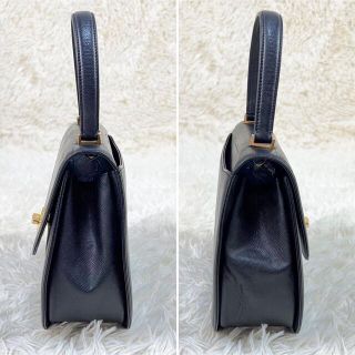 ジバンシー レザー ハンドバッグ サークル金具 ブラック ロゴ ゴールド