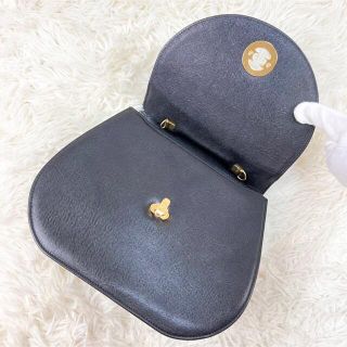 希少♥ジバンシー ハンドバッグ サークルロゴ ゴールド金具 レザー ブラック