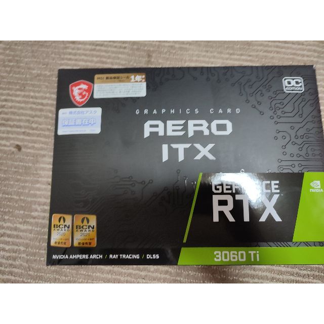 メーカー再生品】 Ti 3060 RTX GeForce MSI AERO OC 8G ITX PCパーツ