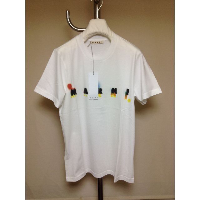 新品 46 21aw MARNI ロゴ Tシャツ 白 2310Hiro1313マルニ半袖