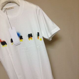 新品 46 21aw MARNI ロゴ Tシャツ 白 2310