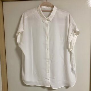 ジーユー(GU)のGU エアリーシャツ（ホワイト）(シャツ/ブラウス(半袖/袖なし))